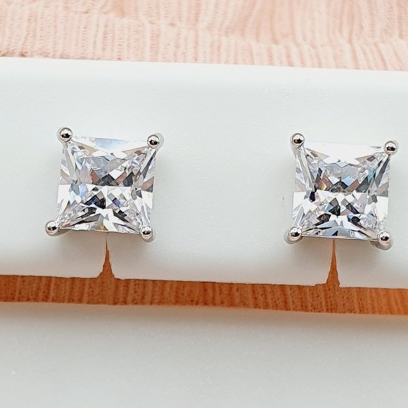 Jewelry - "6MM S925 Sterling Silver CZ Stud Earrings for Women/Girl, US19251031